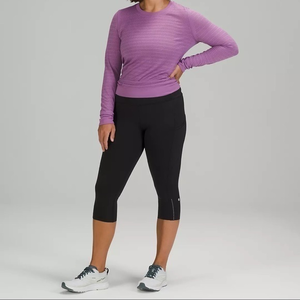 Lululemmon Fast and Free High-Rise Reflective Crop 19" 6‎
